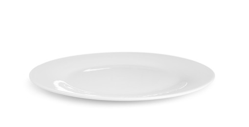 Photo of Clean empty ceramic plate isolated on white