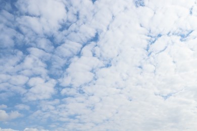 Photo of Beautiful fluffy white clouds in blue sky