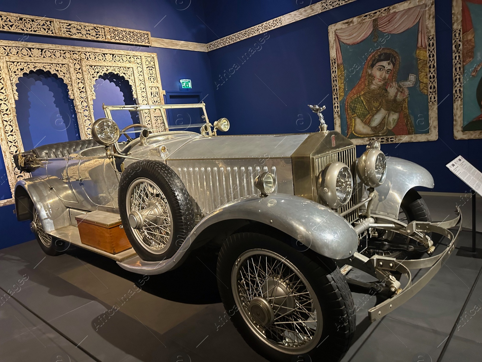 Photo of Hague, Netherlands - November 8, 2022: Beautiful view of grey retro car in Louwman museum