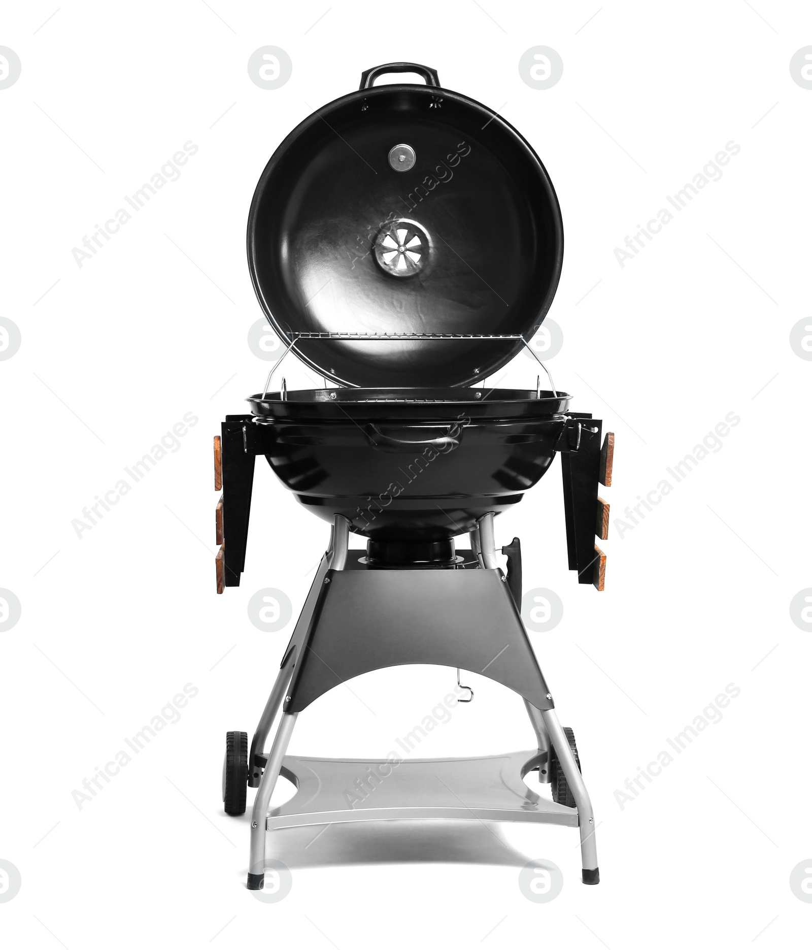 Photo of New modern barbecue grill on white background