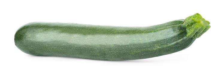 Photo of Raw green ripe zucchini isolated on white