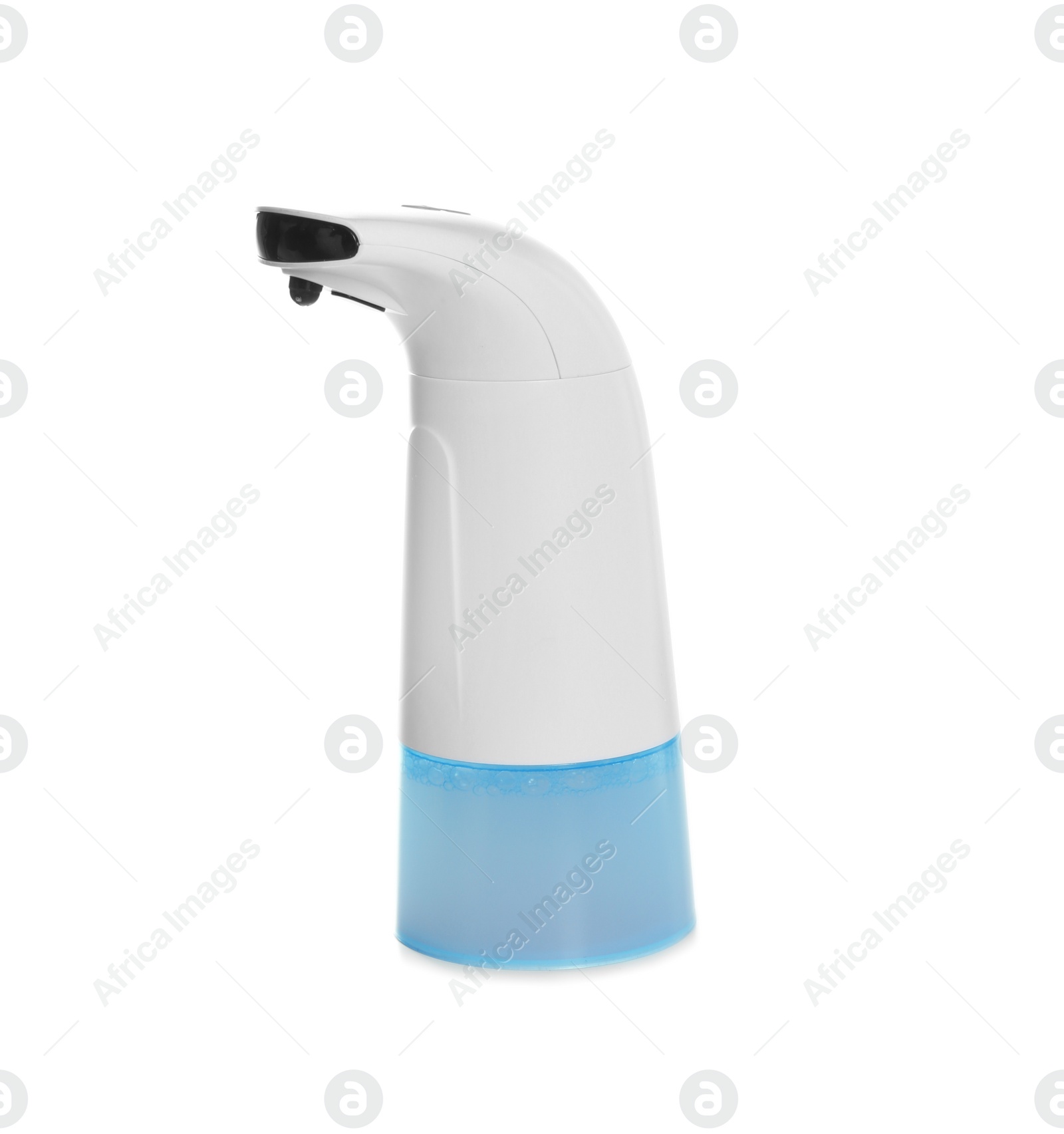 Photo of Modern automatic soap dispenser isolated on white