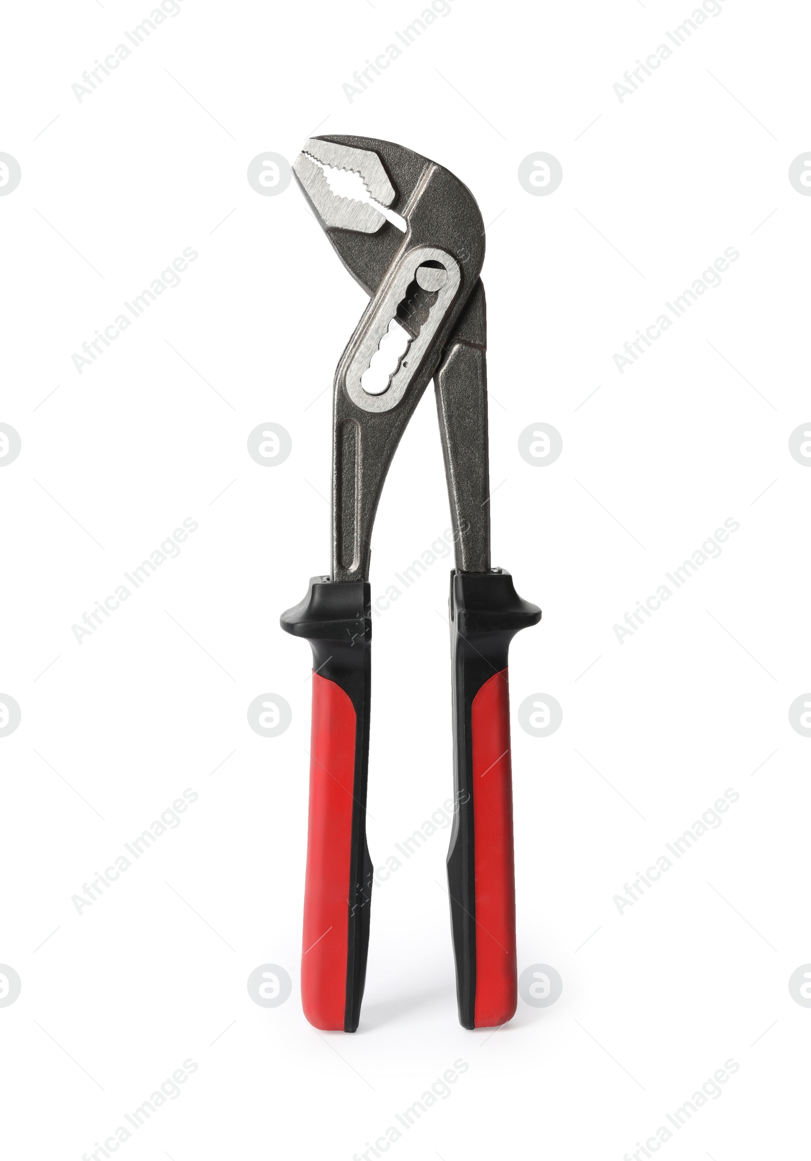 Photo of Adjustable pliers isolated on white. Construction tool