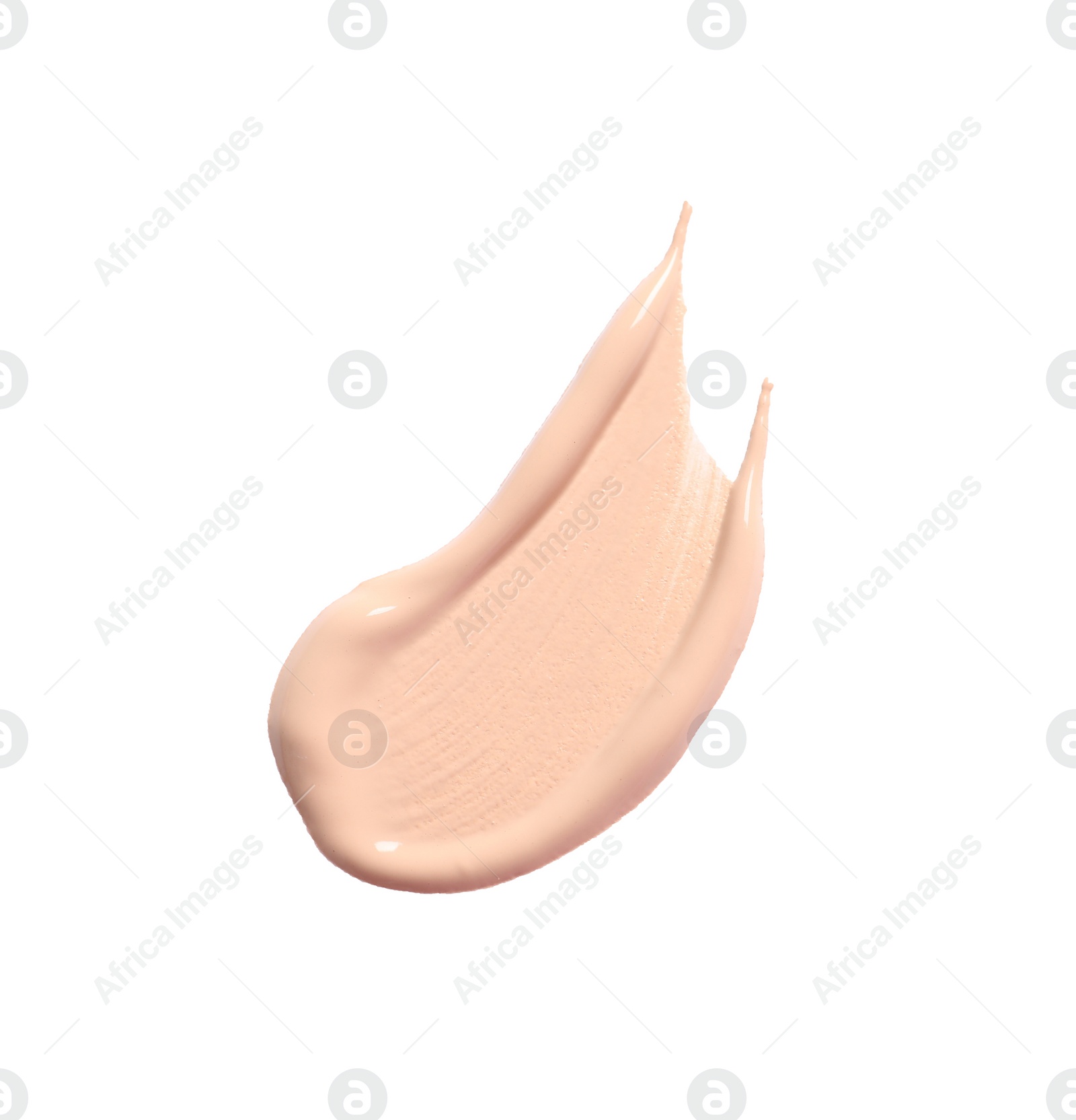 Photo of Smear of skin foundation isolated on white, top view