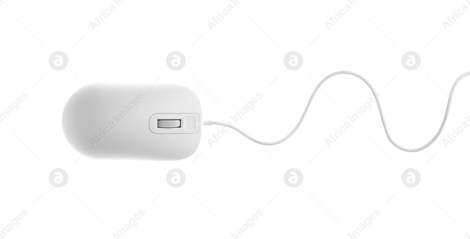 Photo of Modern wired computer mouse isolated on white