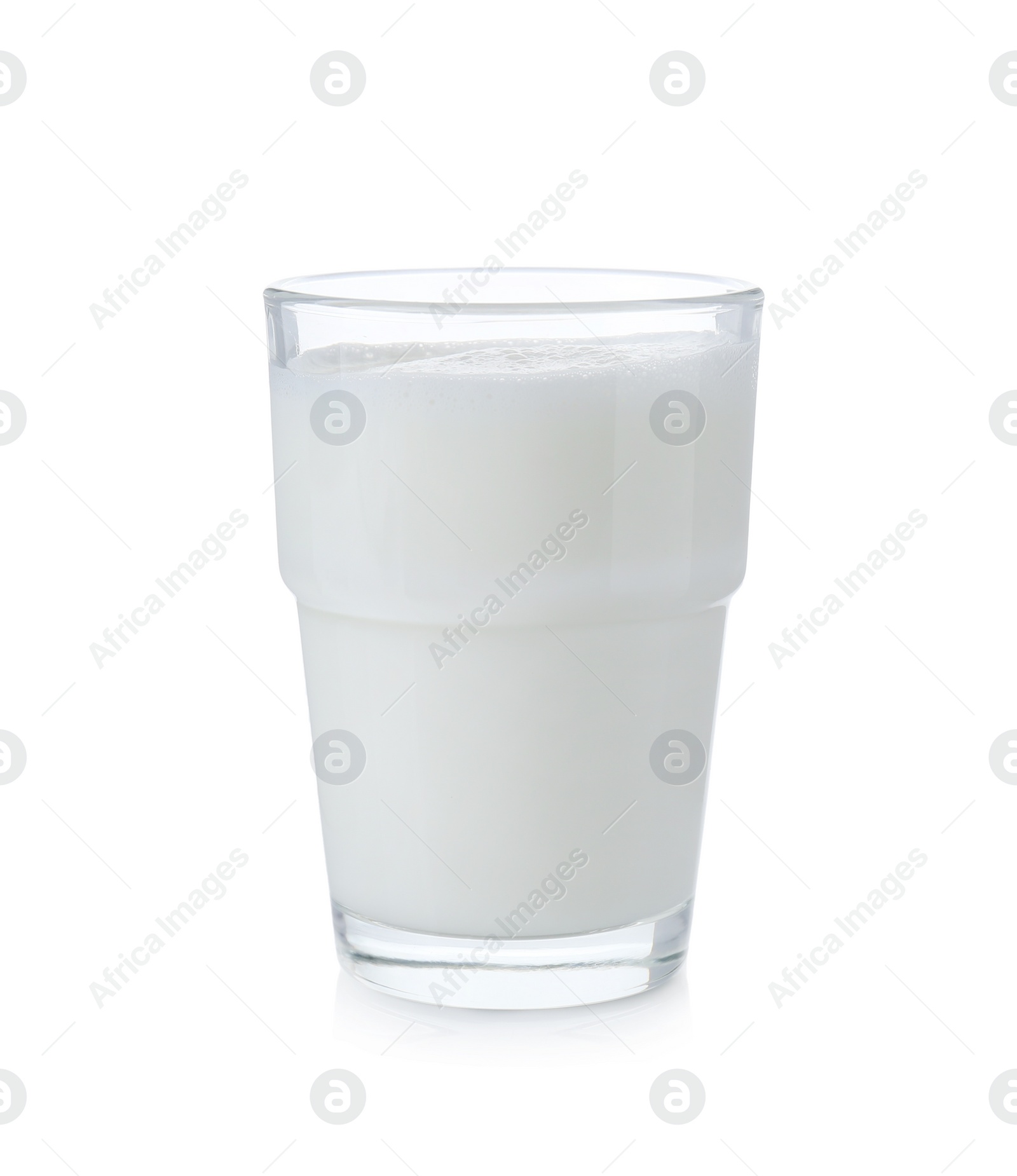 Photo of Glass of fresh milk isolated on white