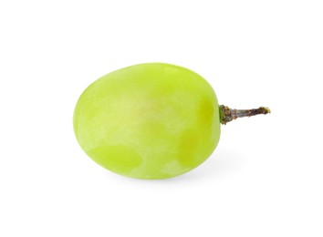 Photo of One ripe green grape isolated on white