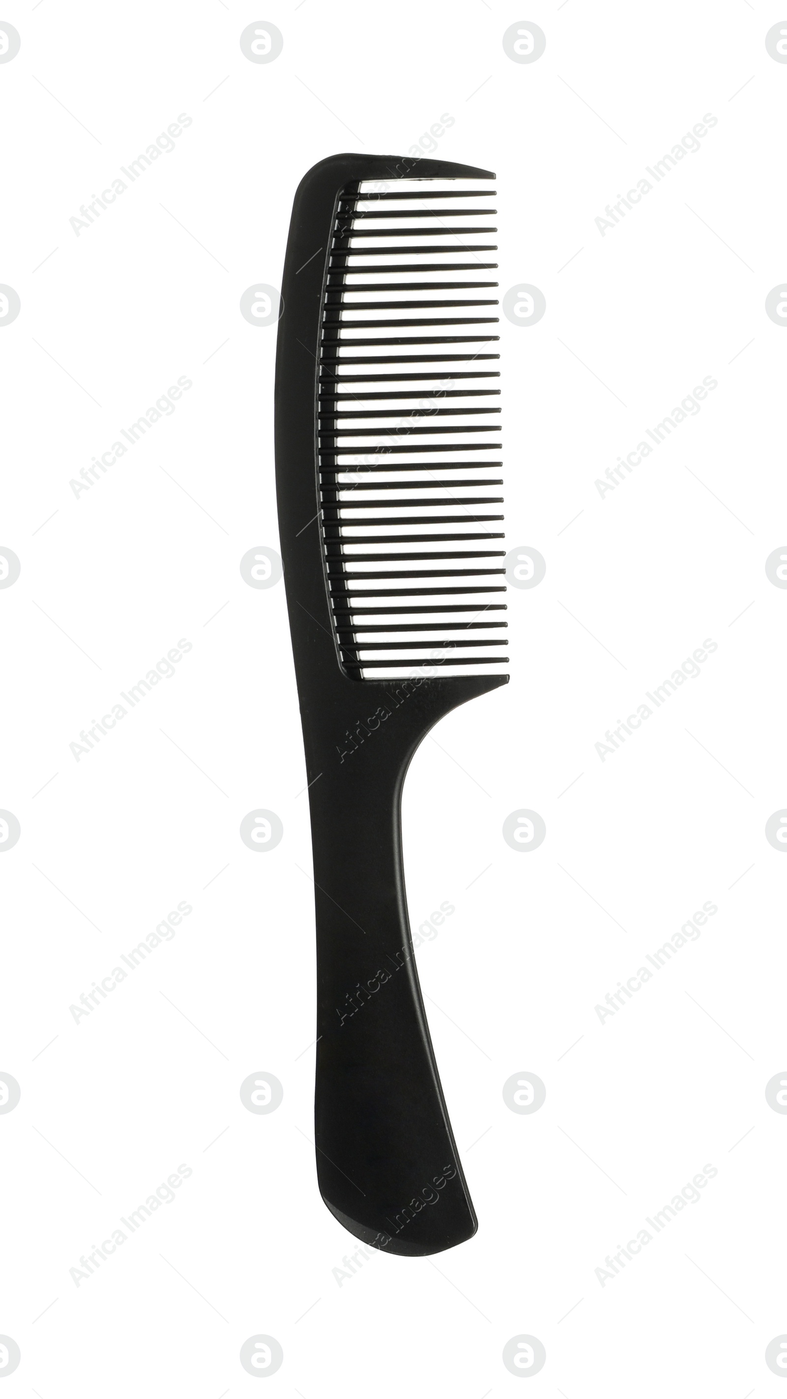 Photo of New black hair comb isolated on white