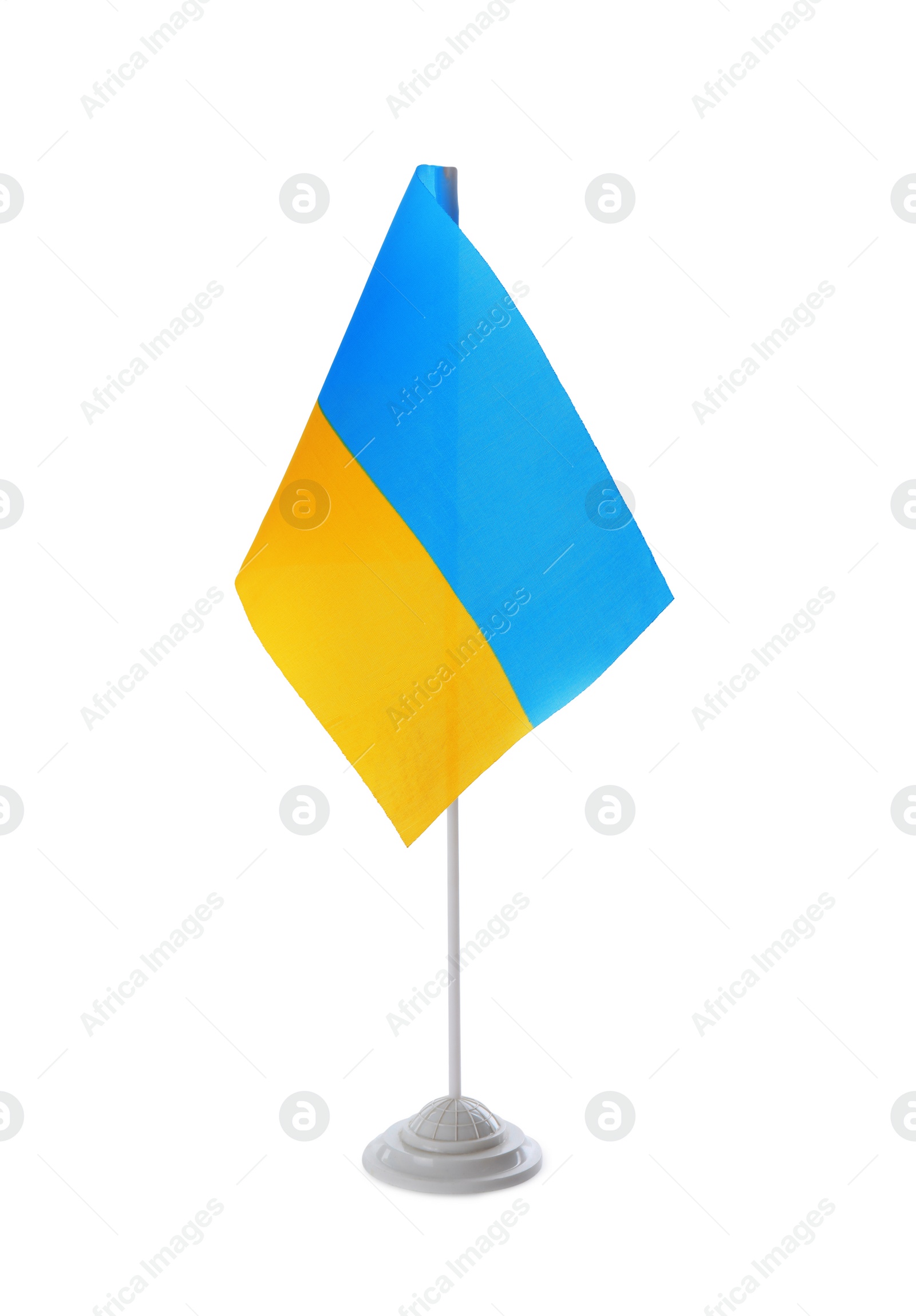 Photo of National flag of Ukraine isolated on white