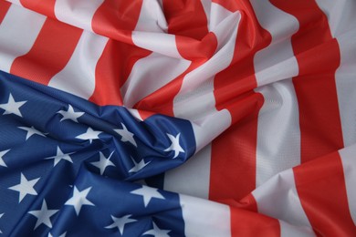 Photo of Flag of USA as background, top view