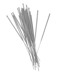 Photo of Many new sparkler sticks on white background