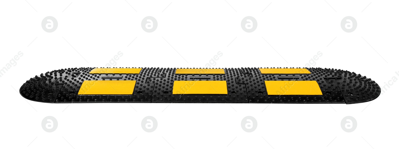 Photo of Speed bump isolated on white. Traffic calming device