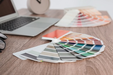 Color palette on table in designer's office