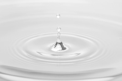 Image of Splash of water with drop, closeup view