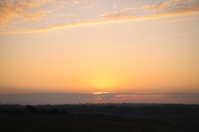 Photo of Picturesque view of beautiful sky in countryside at sunrise