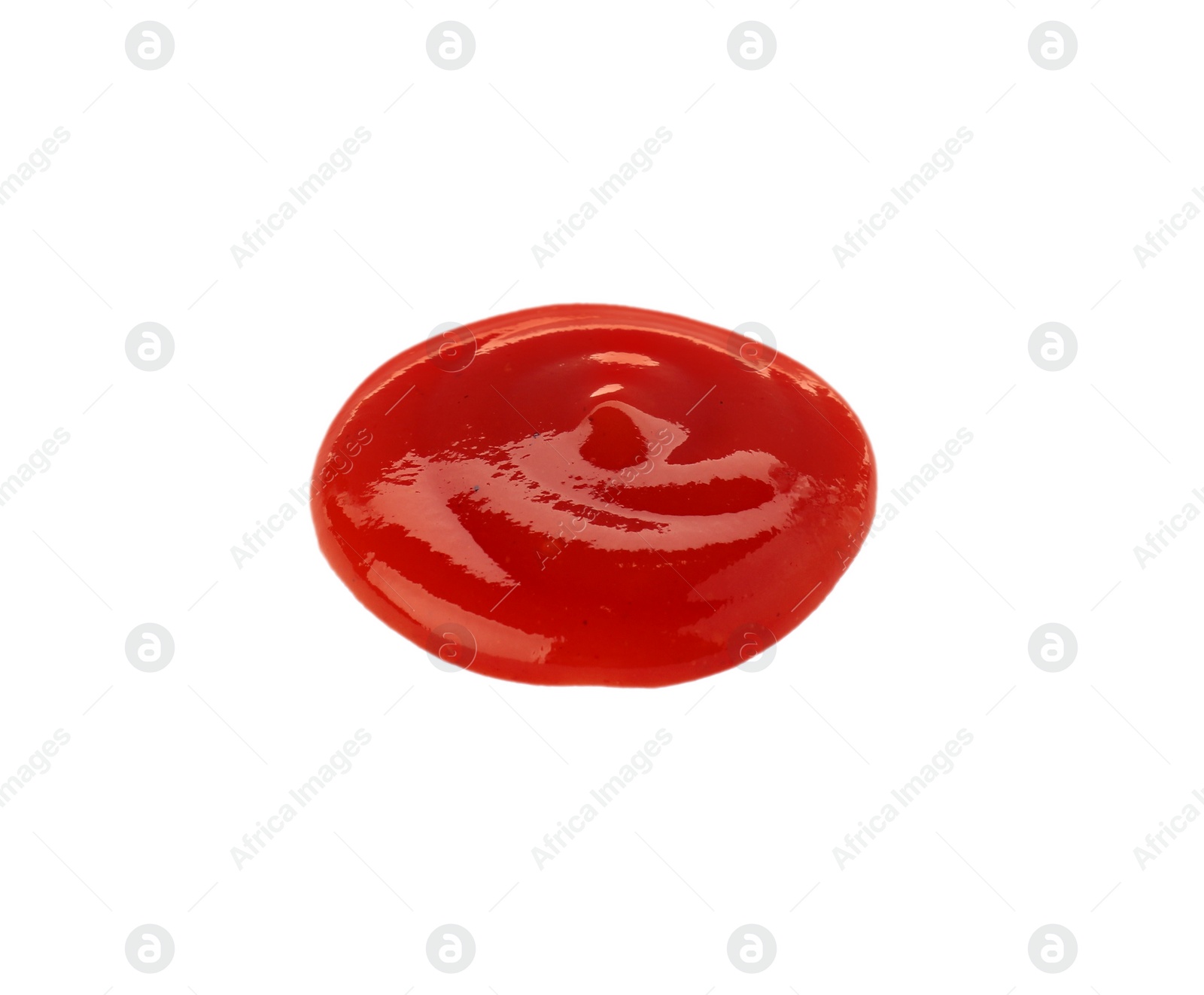 Tasty fresh ketchup isolated on white. Tomato sauce Photo of Tasty fresh ketchup isolated on white. Tomato sauce