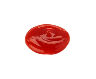 Photo of Tasty fresh ketchup isolated on white. Tomato sauce