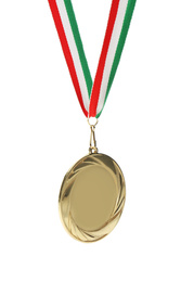 Gold medal isolated on white. Space for design