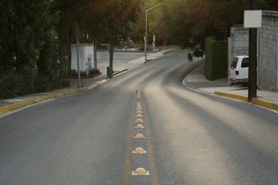 Photo of Beautiful view of asphalt road in city