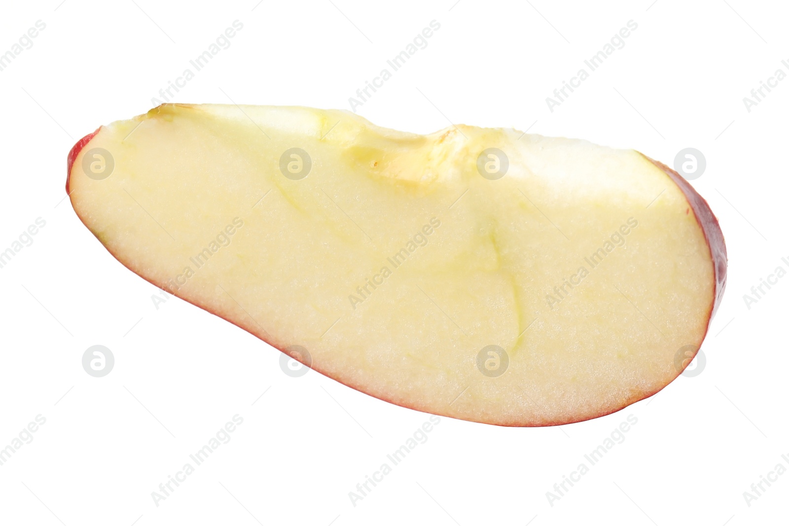 Photo of Piece of ripe red apple isolated on white