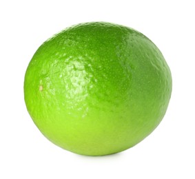 Photo of Fresh green ripe lime with isolated on white