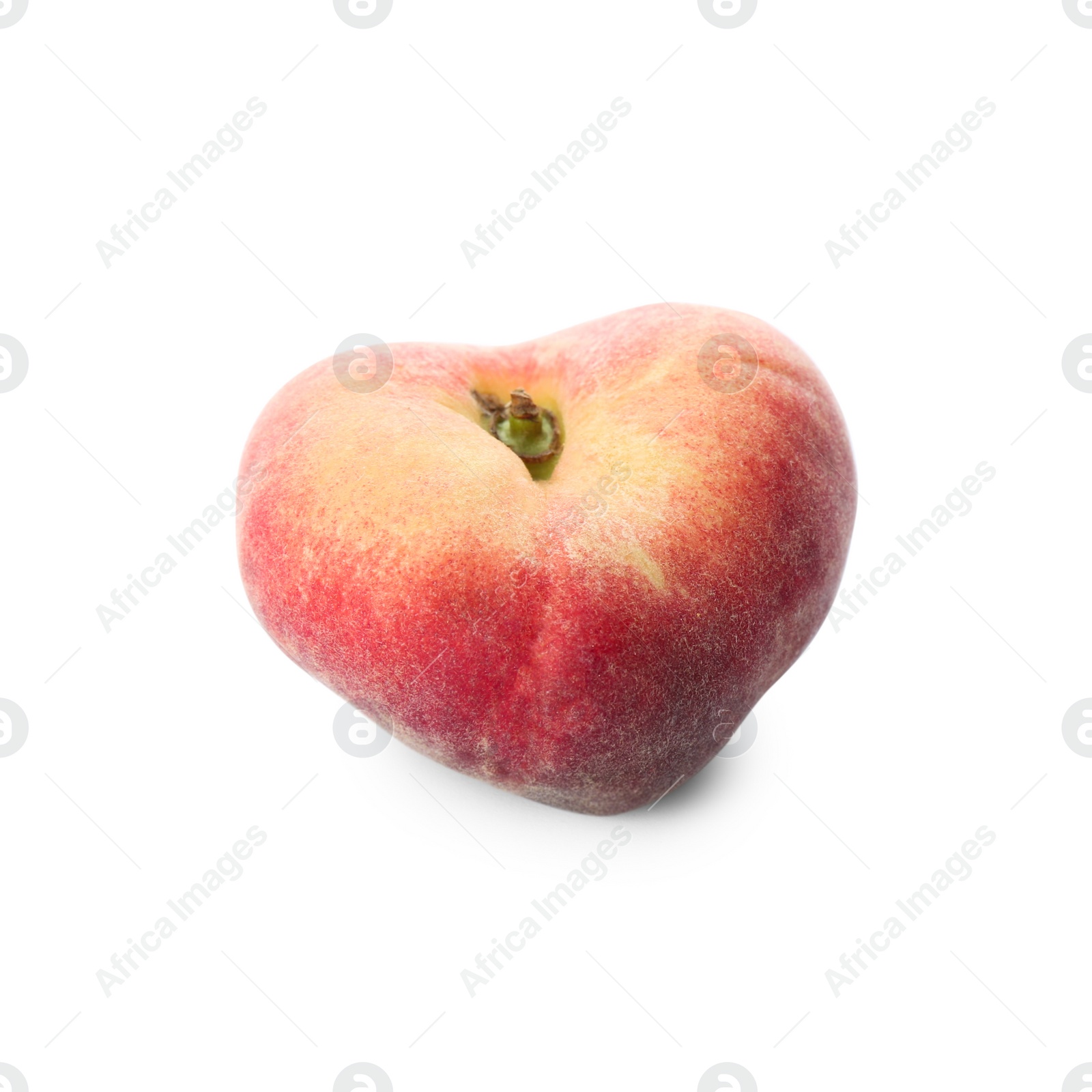 Photo of Fresh ripe donut peach isolated on white