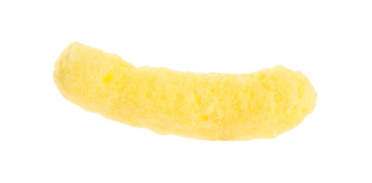 Photo of One tasty corn puff isolated on white