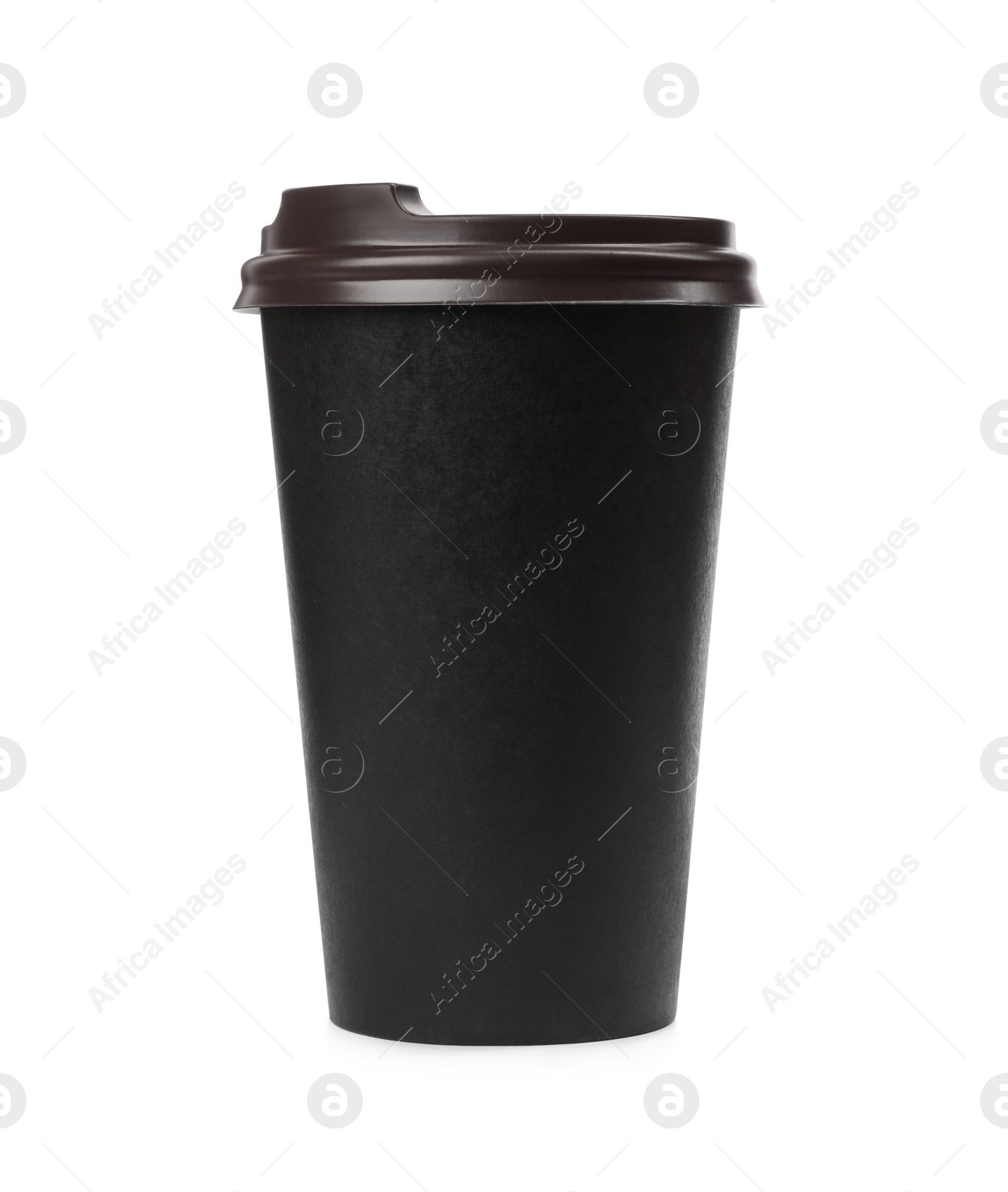 Photo of Takeaway paper coffee cup isolated on white