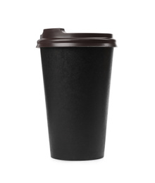 Photo of Takeaway paper coffee cup isolated on white