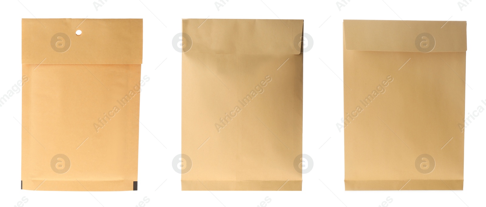 Image of Set of paper envelopes isolated on white. Banner design