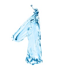 Illustration of Number one made of water on white background