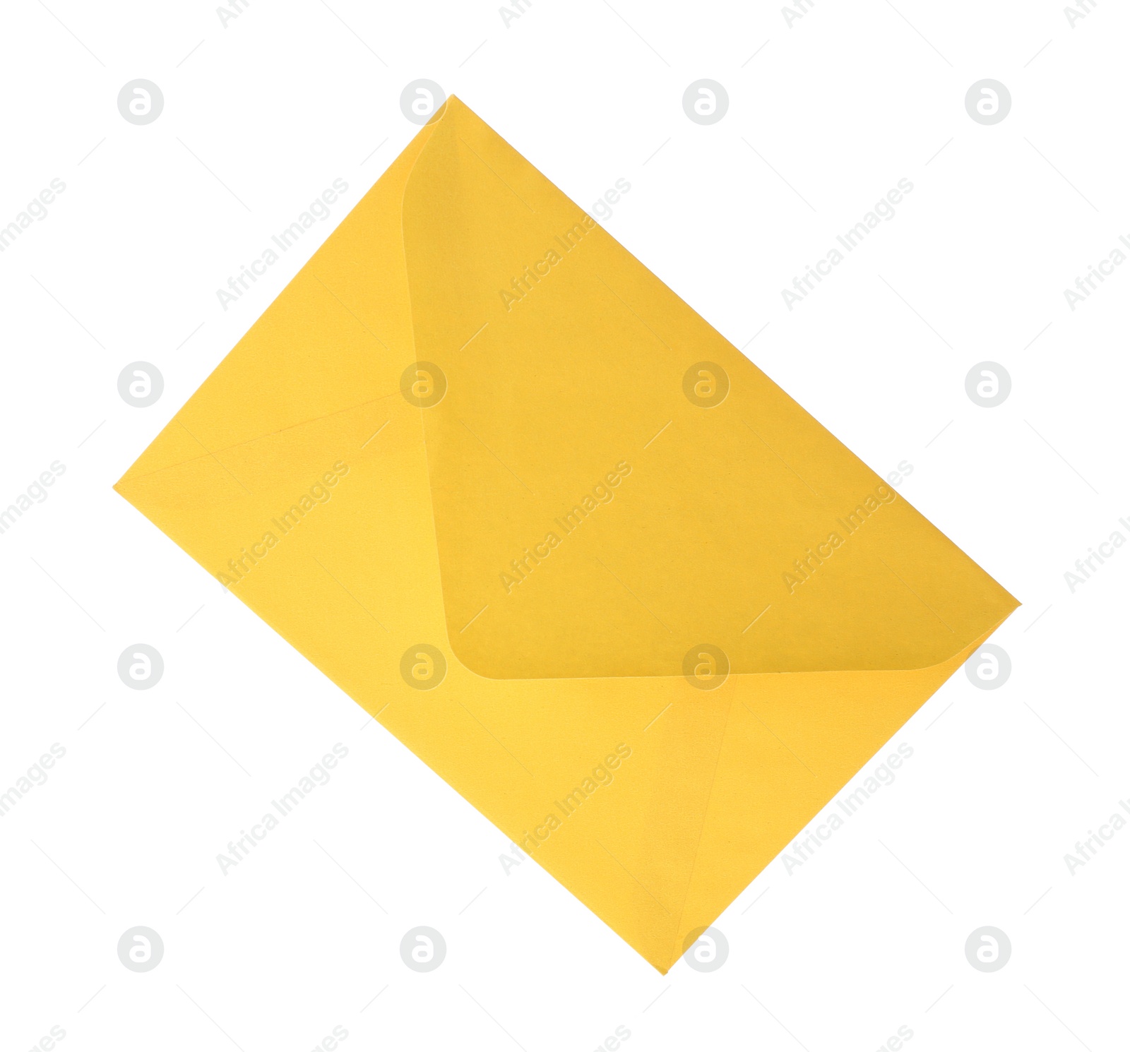 Photo of Yellow paper envelope isolated on white. Mail service