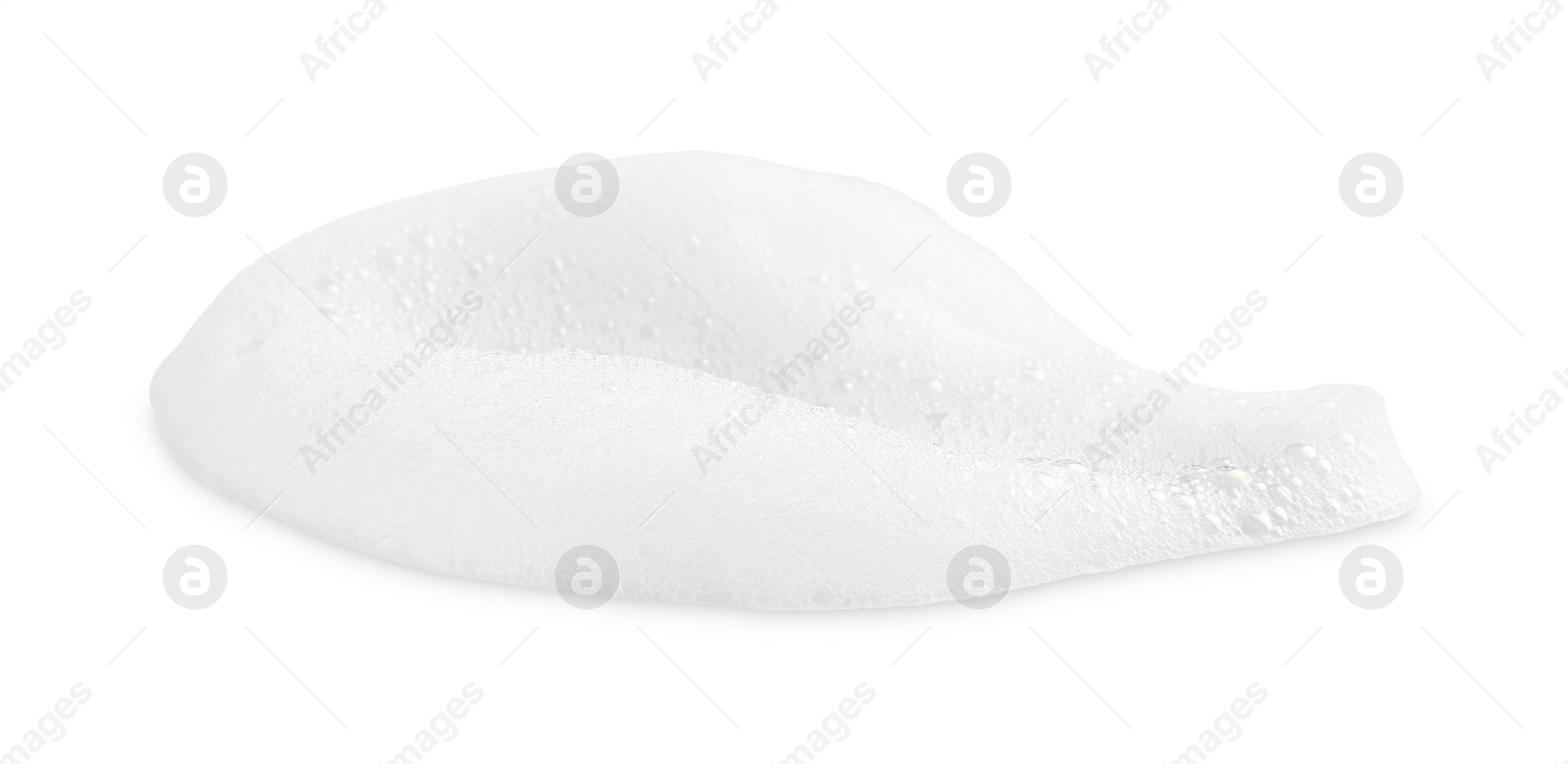 Photo of Sample of cosmetic foam on white background