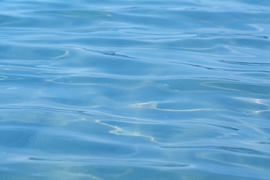 Photo of Beautiful sea water surface with ripples as background