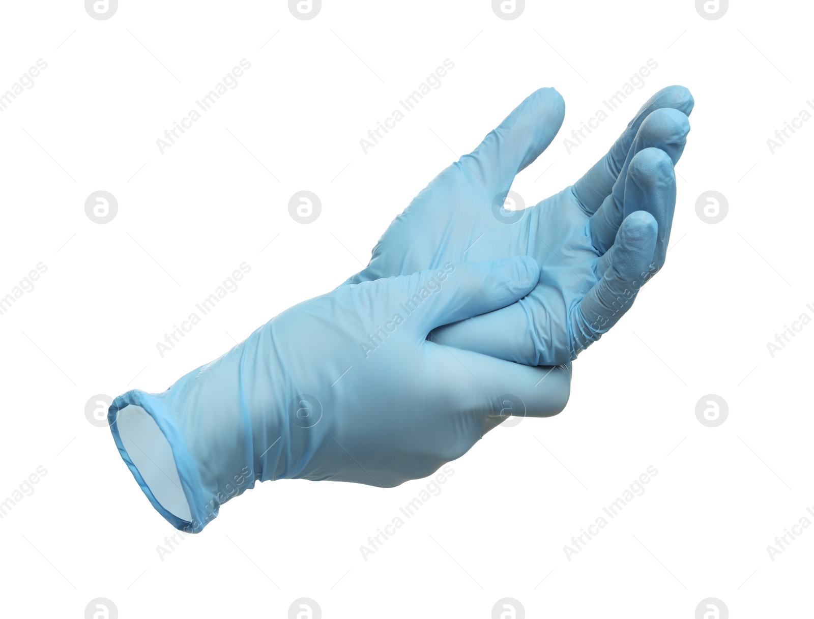 Image of Pair of medical gloves isolated on white