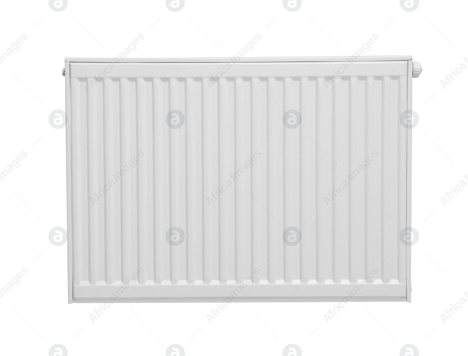 Image of Modern panel radiator on white background. Heating system