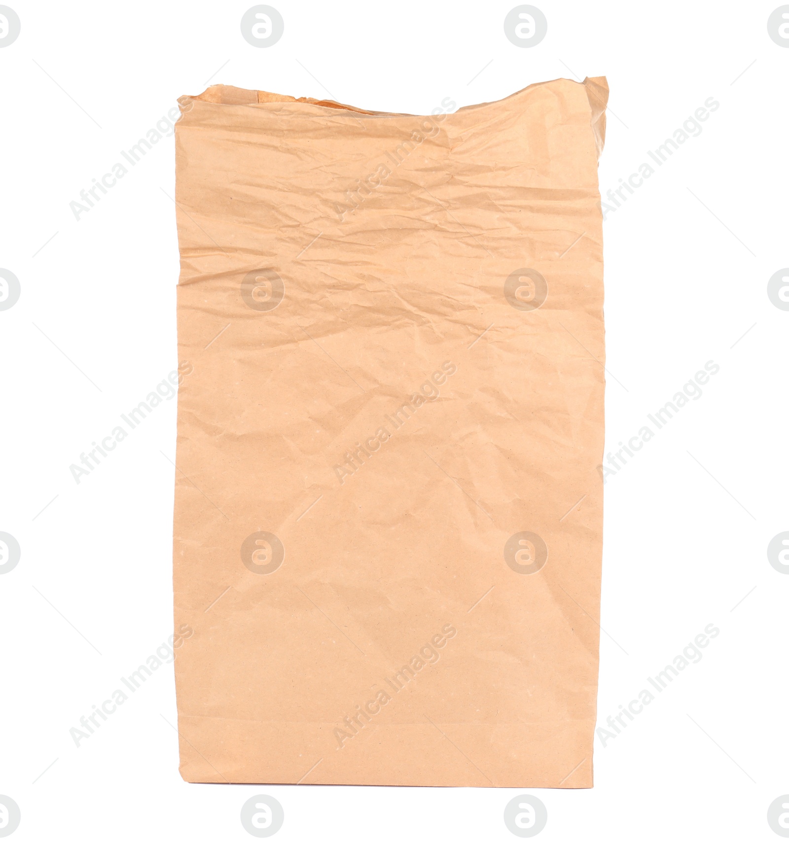 Photo of Paper bag isolated on white. Mockup for design