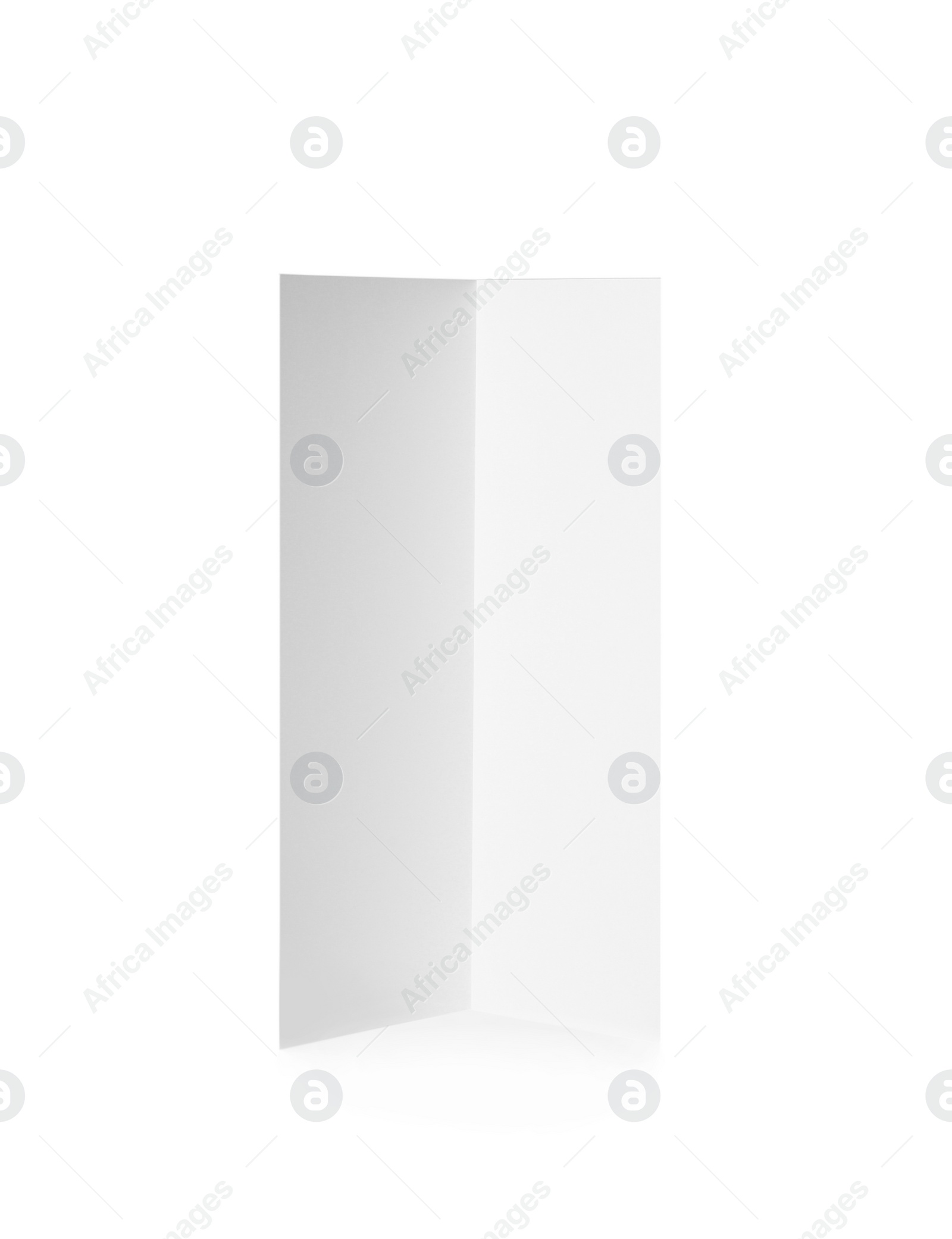 Photo of Blank brochure on white background. Mock up for design