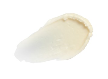 Photo of Tasty butter on white background, top view