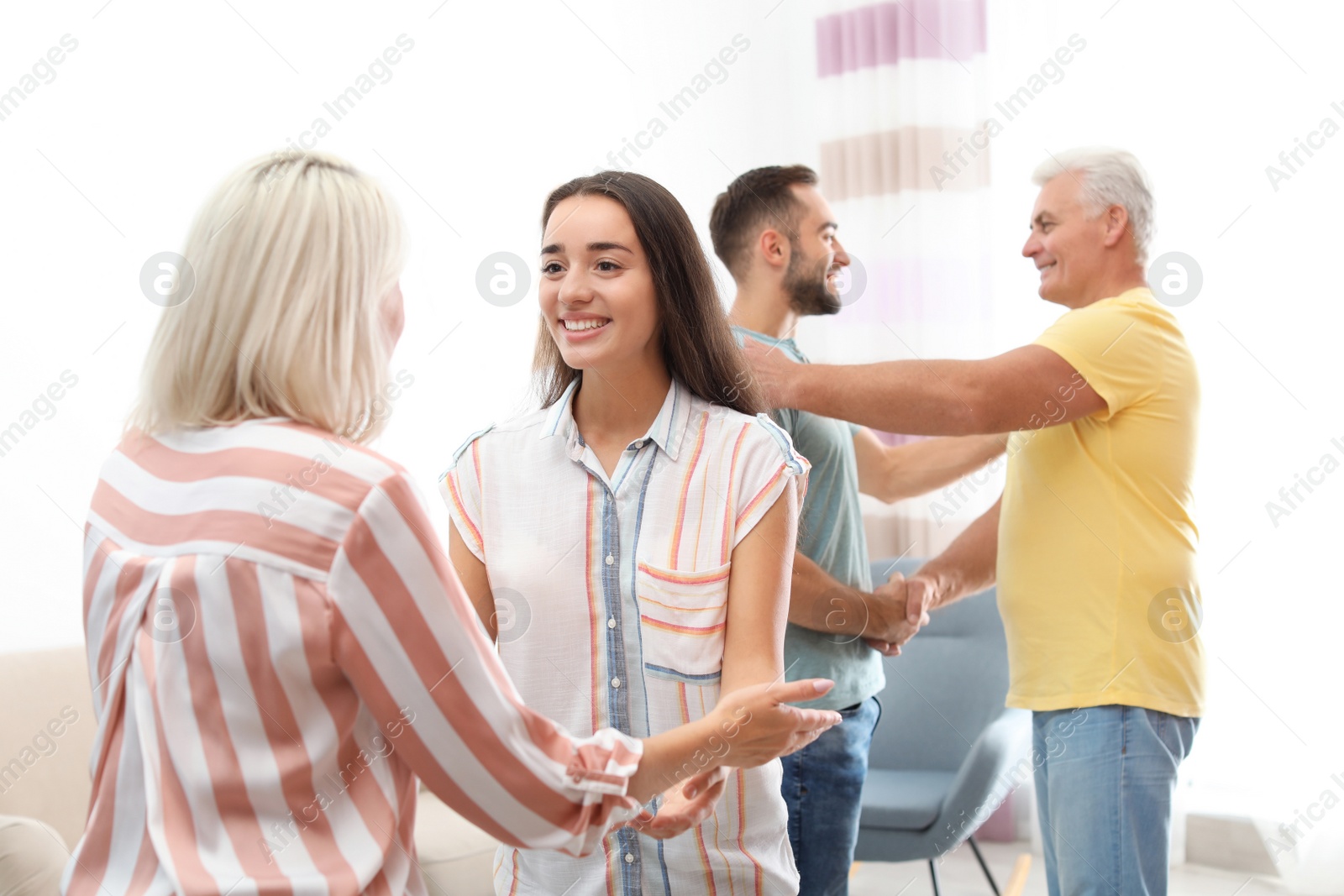 Photo of Happy family at home. Reunion of generations