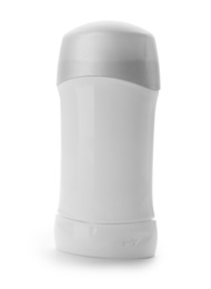 Photo of Female deodorant on white background