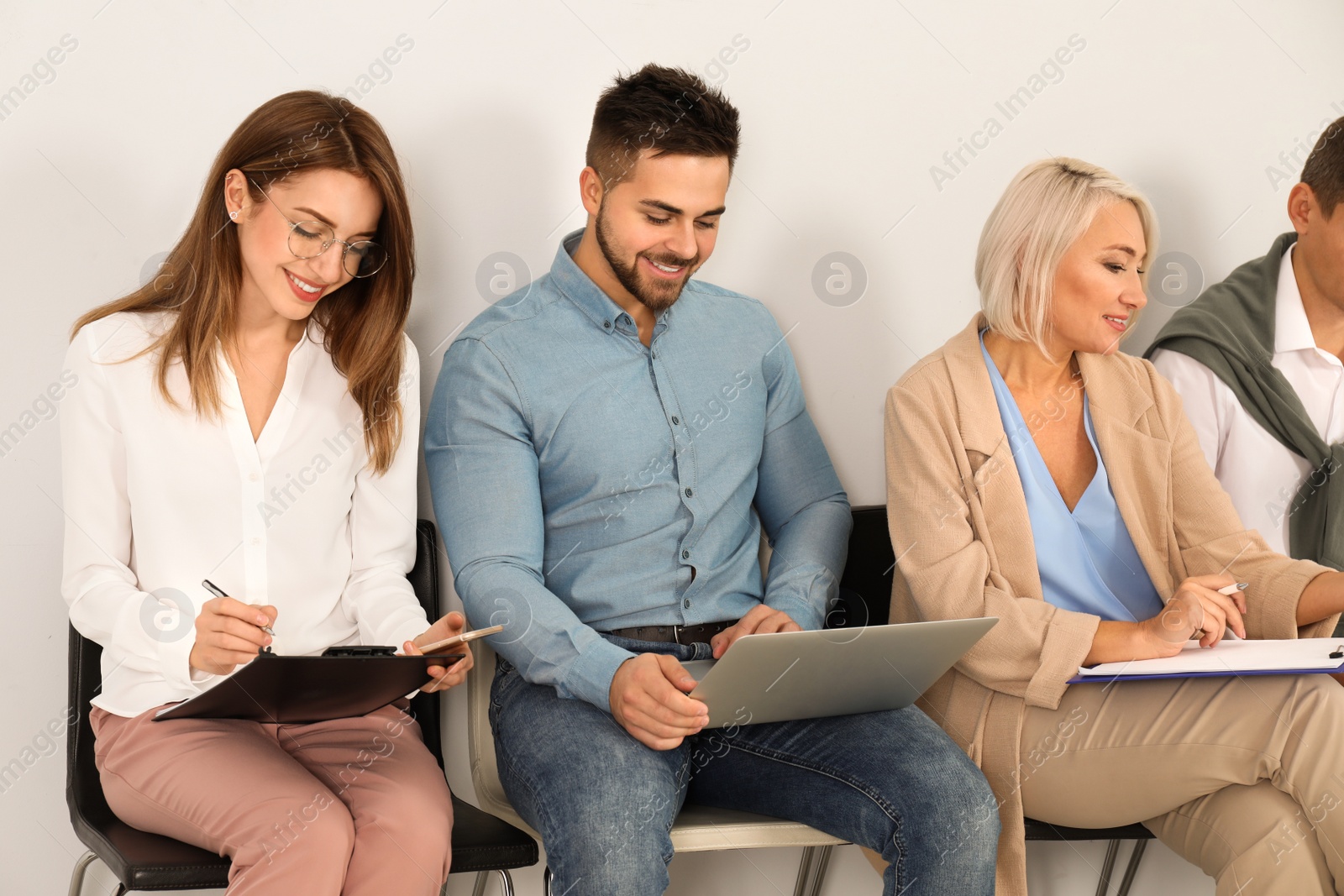 Photo of People waiting for job interview in office