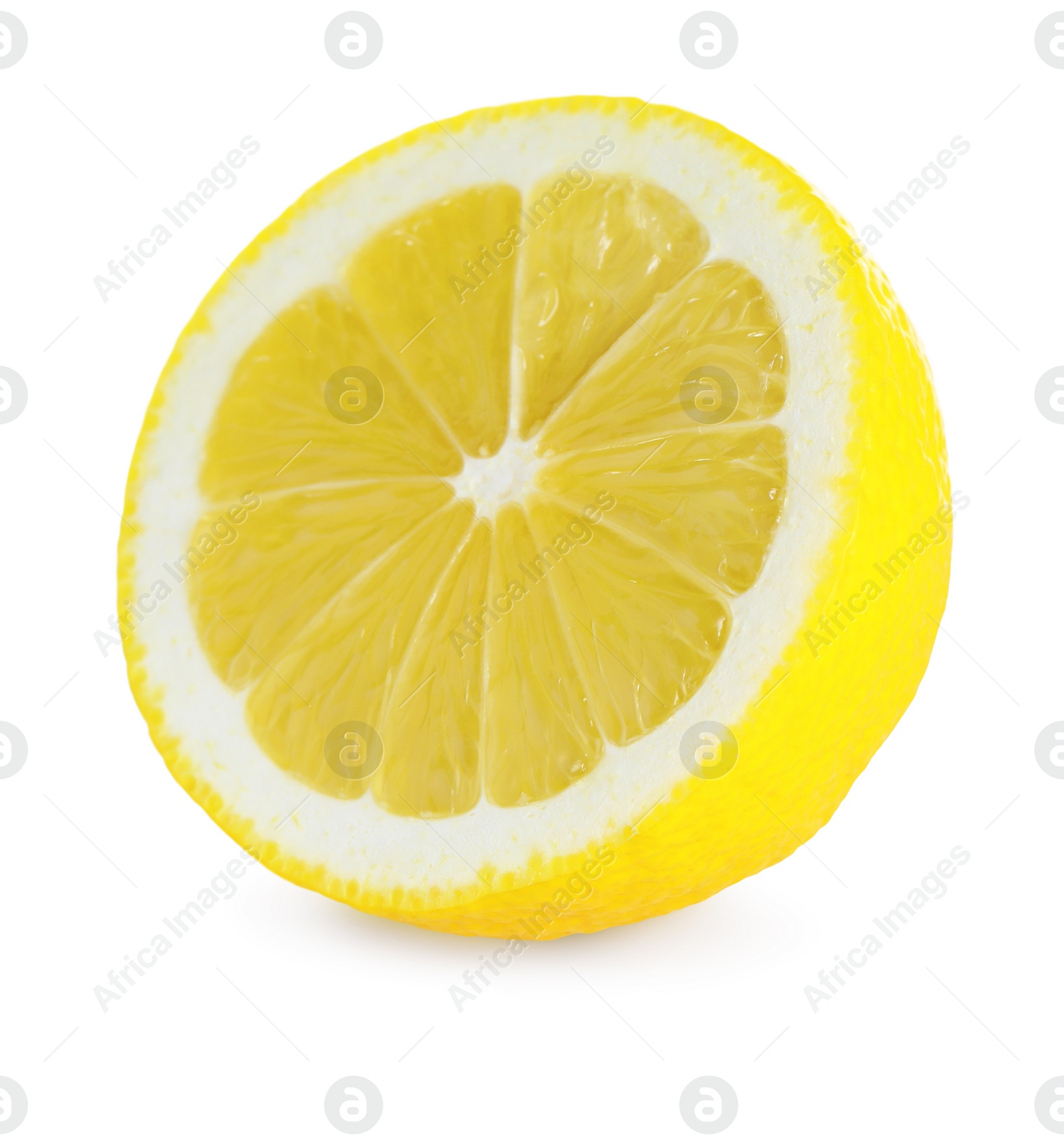 Photo of Half of fresh lemon isolated on white