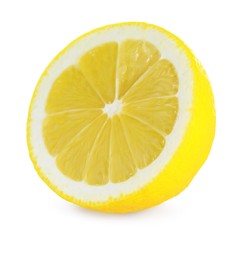 Photo of Half of fresh lemon isolated on white