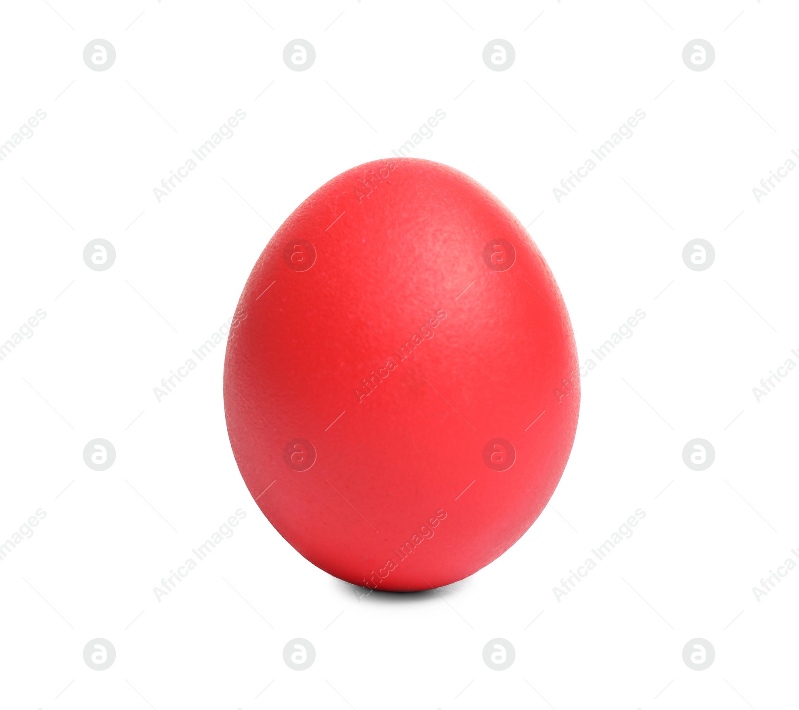 Photo of Red egg for Easter celebration isolated on white