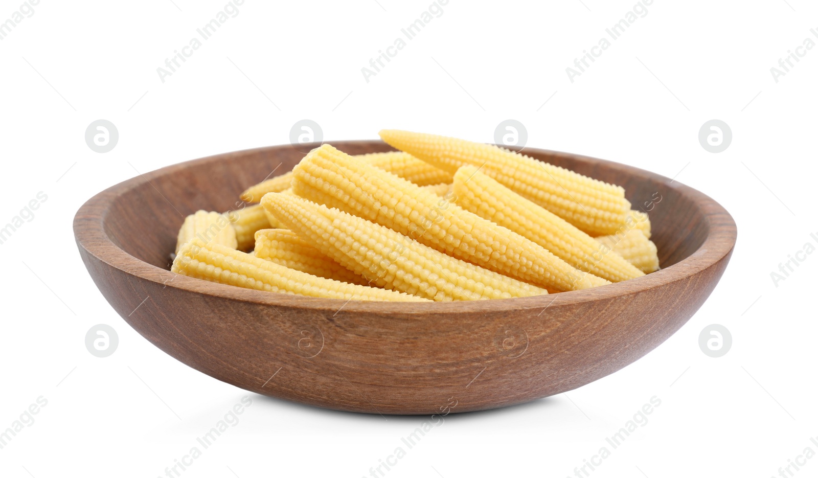 Photo of Fresh baby corn cobs on white background