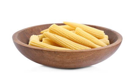 Photo of Fresh baby corn cobs on white background