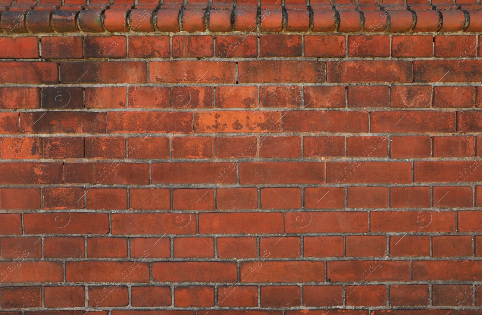 Photo of Texture of red brick wall as background