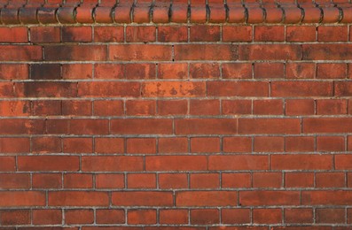 Texture of red brick wall as background