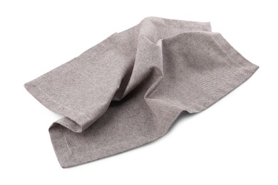 Grey cloth kitchen napkin isolated on white